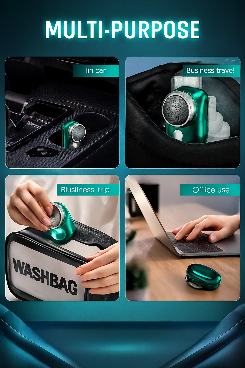 Mini Cordless Electric Shaver for Men & Women – Waterproof Wet & Dry USB Rechargeable Portable Beard & Body Trimmer